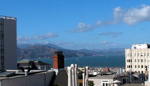 Telephoto view from living room
