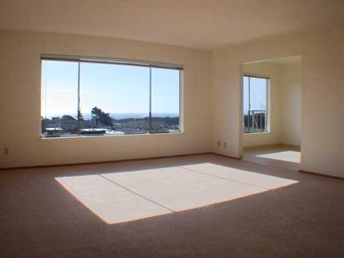 Living room and dining area