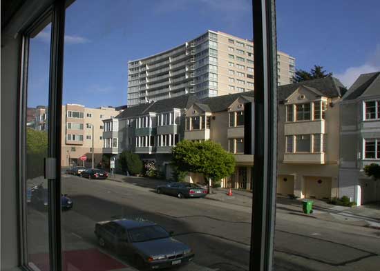 Looking down Jackson Street